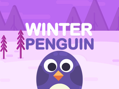 Winter Penguin background